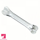 4.92in 6.69in Double-Headed Clear Transparent Glass Plug Dildo