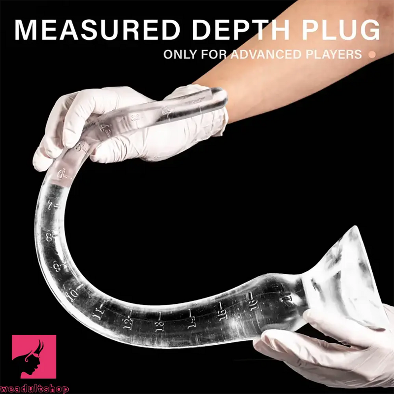 15.74in 19.68in Extra Long Huge Clear Measurable Scale Plug Dildo