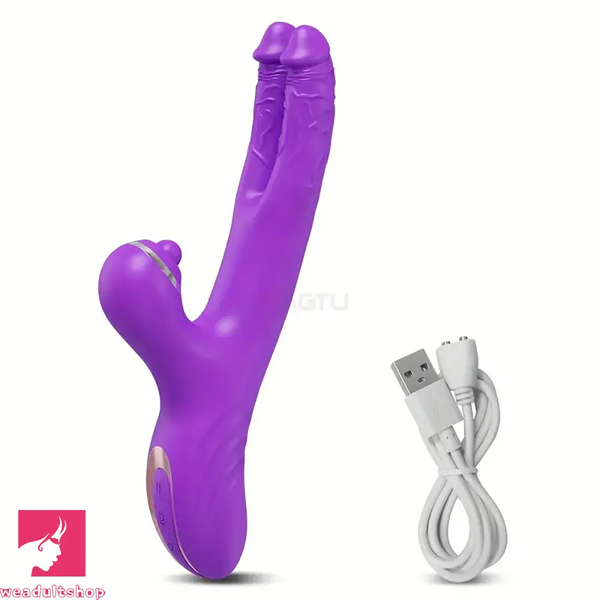 8.83in Powerful Dual-Head G-Spot Clitoral Stimulator Electric Dildo