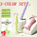 3.62in 4.57in 5.16in Small Anal Beads Soft Silicone Real Plug Dildo