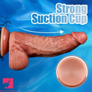 8.46in Realistic Big Soft Silicone Dildo For Women Couples Orgasm Sex