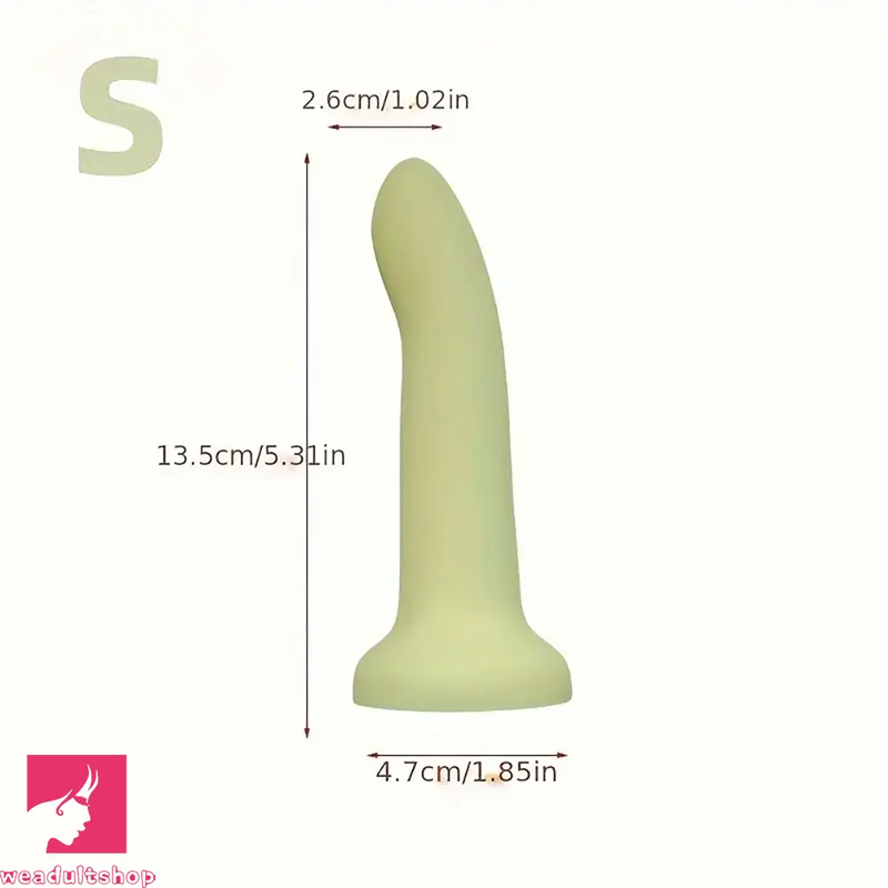 5.31in 6.69in 7.68in Thumb Shaped Silicone Soft Colored Cock Dildo