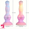 8.66in Colorful Night Light Silicone Luminous Big Dildo For Anal Sex