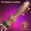 10.4in Realistic Silicone Dildo Thrusting Vibrating Sex Gun Pleasure