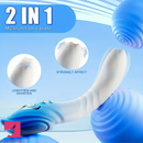 8.66in Thrusting Vibrating Automatic Big Silicone Soft Pleasure Dildo