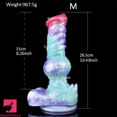 8.26in 10.43in Animal Dog Knot Soft Silicone Odd Big Dildo For Clit