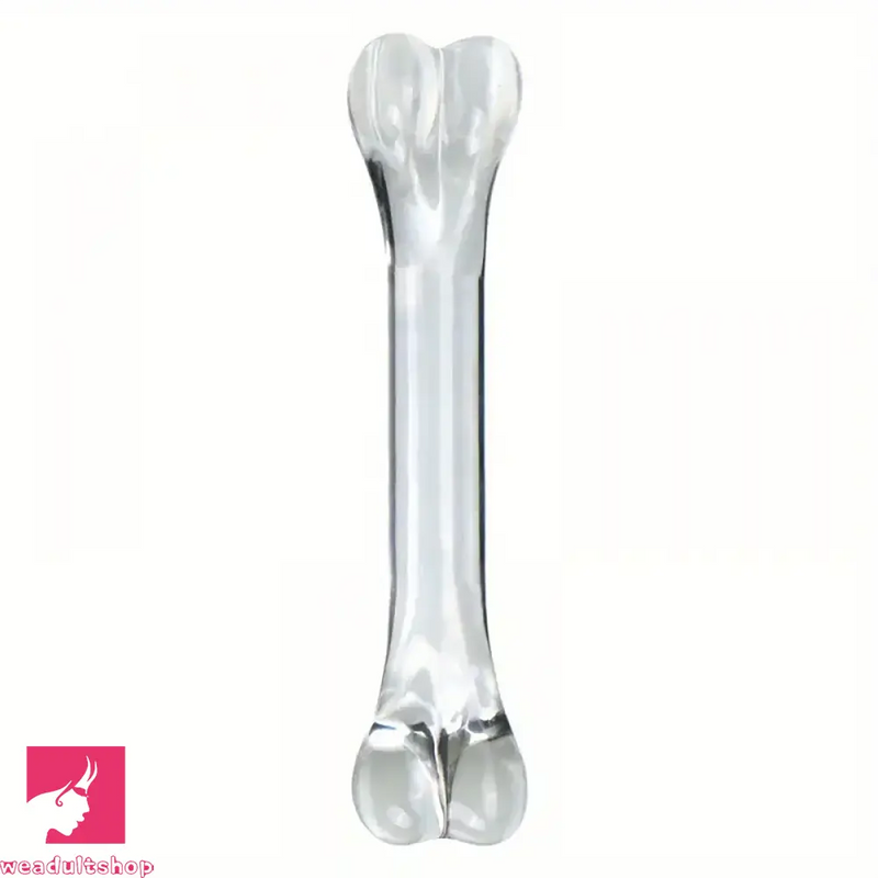 4.92in 6.69in Double-Headed Clear Transparent Glass Plug Dildo