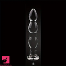 5.71in 6.3in 6.38in Glass Beads Clear Dildo For G-spot Vaginal Anus