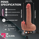 7.59in Automatic Vibrating Telescopic Heating Auto Strap on Dildo