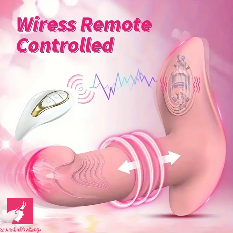 5.9in Thrusting Wireless Remote Electric Vibrating Dildo Small Vibrator