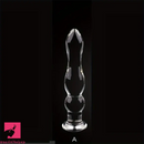 5.71in 6.3in 6.38in Glass Beads Clear Dildo For G-spot Vaginal Anus