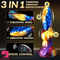 9.29in 3in1 Fantasy Knot Vibrating Thrusting Remote Control Dildo