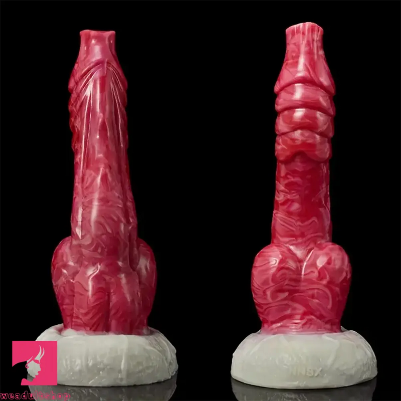 7.87in Realistic Animal Dog Knot Soft Silicone Odd Dildo For Women