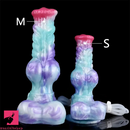 8.26in 10.43in Animal Dog Knot Soft Silicone Odd Big Dildo For Clit