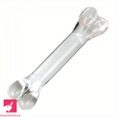 4.92in 6.69in Double-Headed Clear Transparent Glass Plug Dildo