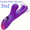 8.83in Powerful Dual-Head G-Spot Clitoral Stimulator Electric Dildo