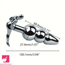 3.52in 3.94in 4.11in 4.49in Cute Shape Small Metal Anal Plug Dildo