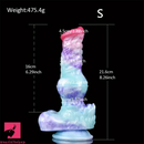 8.26in 10.43in Animal Dog Knot Soft Silicone Odd Big Dildo For Clit