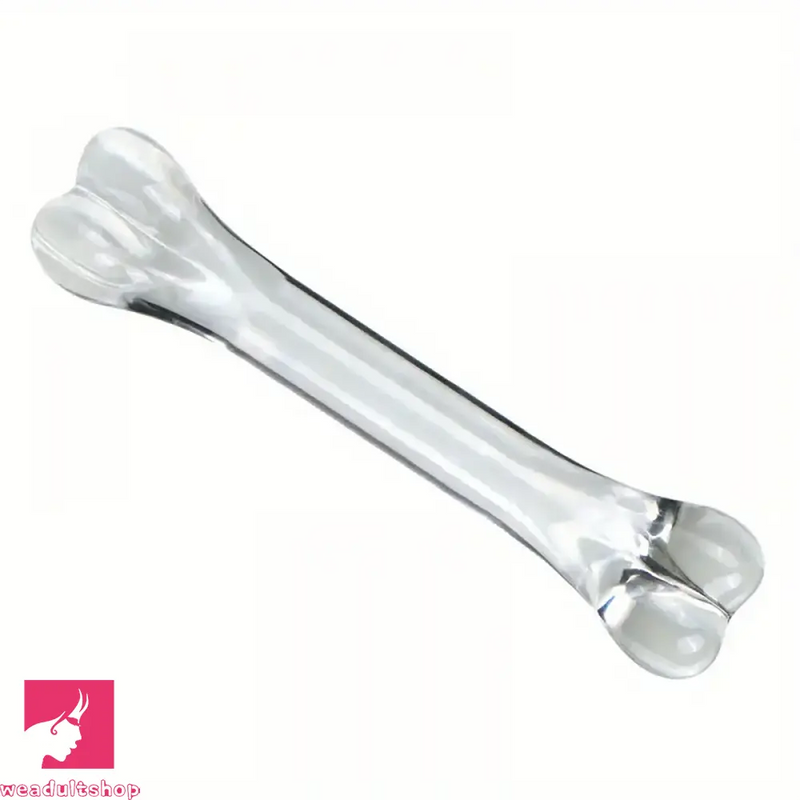 4.92in 6.69in Double-Headed Clear Transparent Glass Plug Dildo