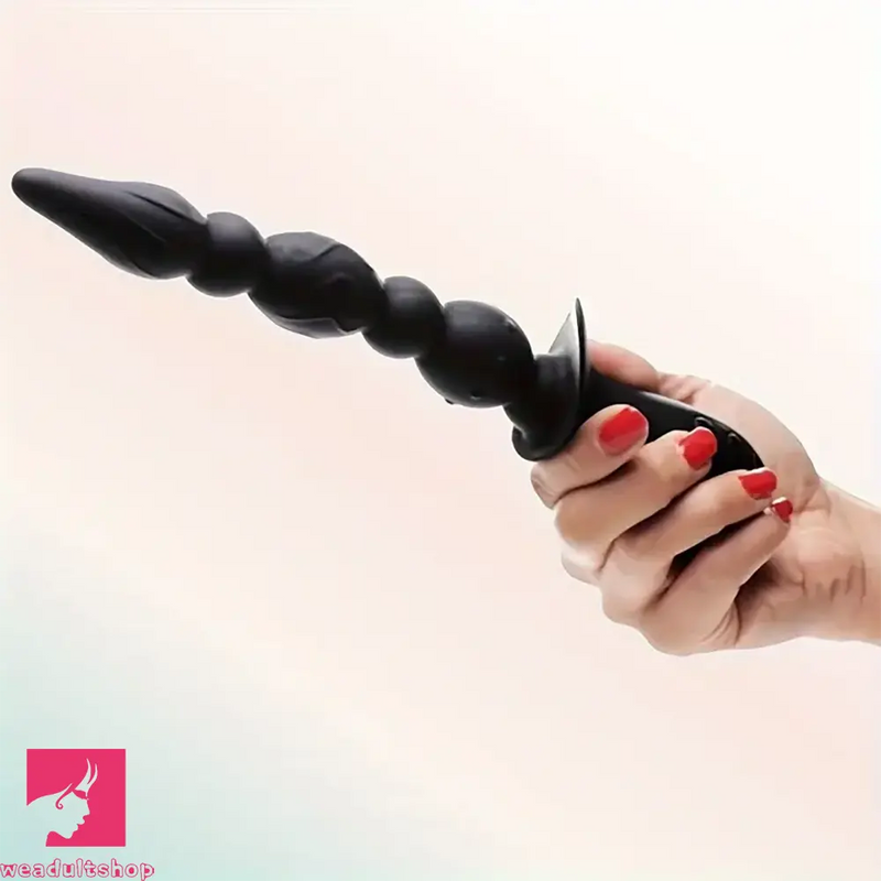 10.3in Rechargeable Vibrating Anal Plug Dildo Flexible Bullet Penis Vibrator