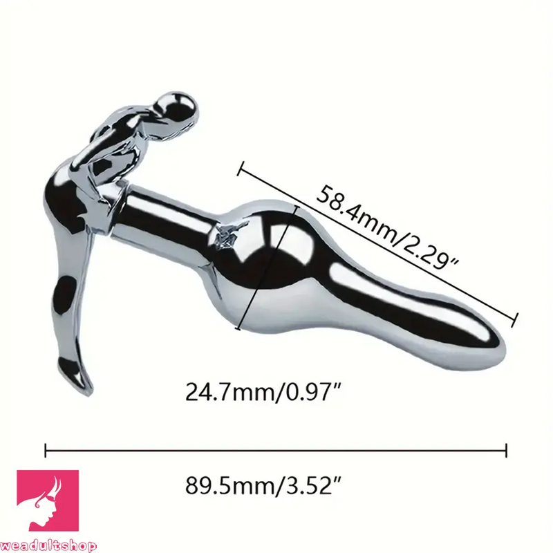 3.52in 3.94in 4.11in 4.49in Cute Shape Small Metal Anal Plug Dildo