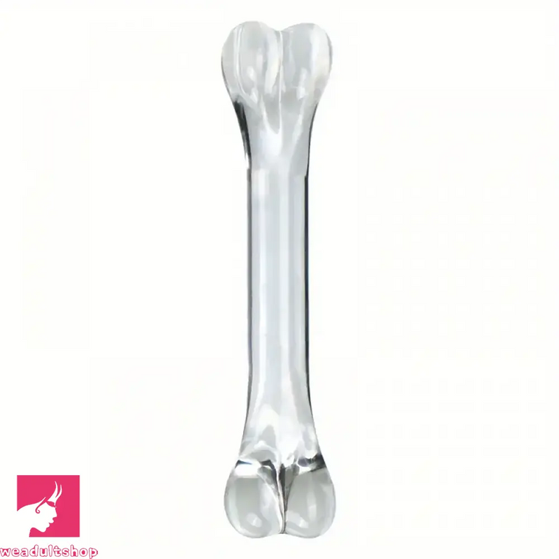 4.92in 6.69in Double-Headed Clear Transparent Glass Plug Dildo