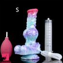 8.26in 10.43in Animal Dog Knot Soft Silicone Odd Big Dildo For Clit