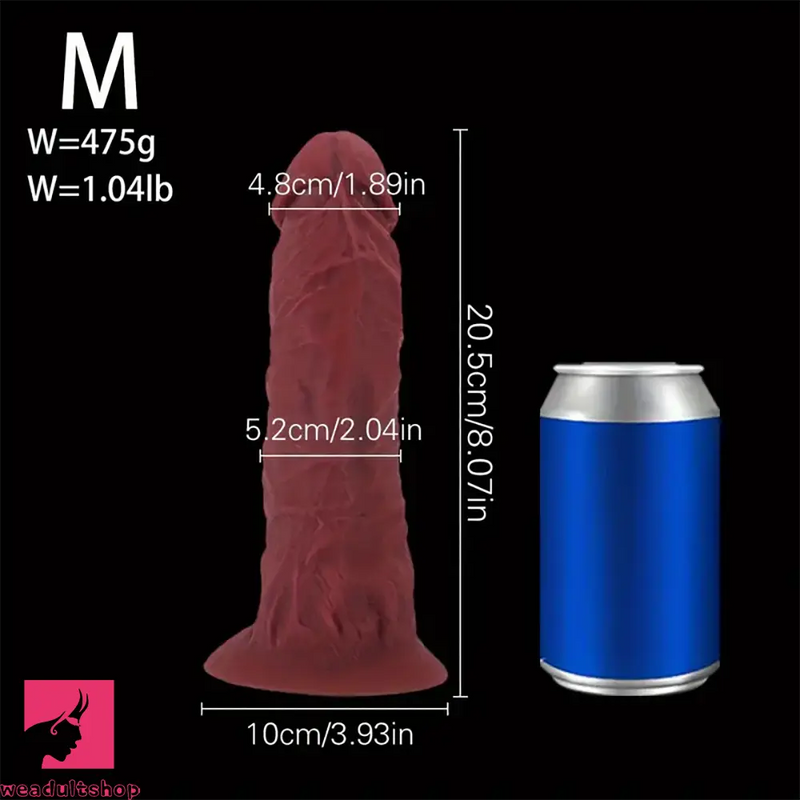 7.28in 8.07in 9.44in Big Thick Soft Silicone Dildo For Orgasm Sex Use