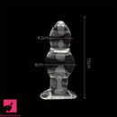 4.65in 4.92in 5.9in 6.89in Transparent Clear Small Glass Dildo