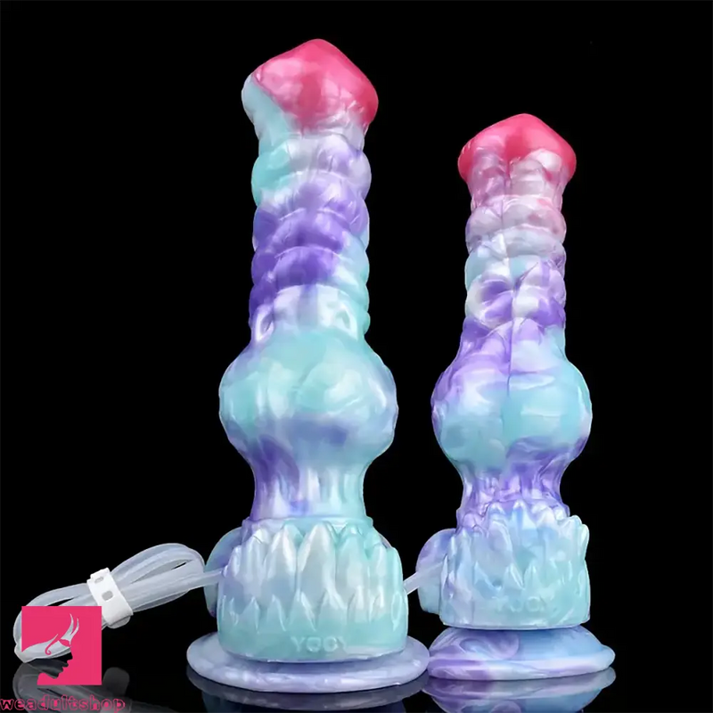 8.26in 10.43in Animal Dog Knot Soft Silicone Odd Big Dildo For Clit