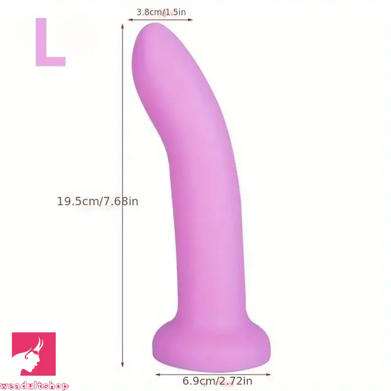 5.31in 6.69in 7.68in Thumb Shaped Silicone Soft Colored Cock Dildo