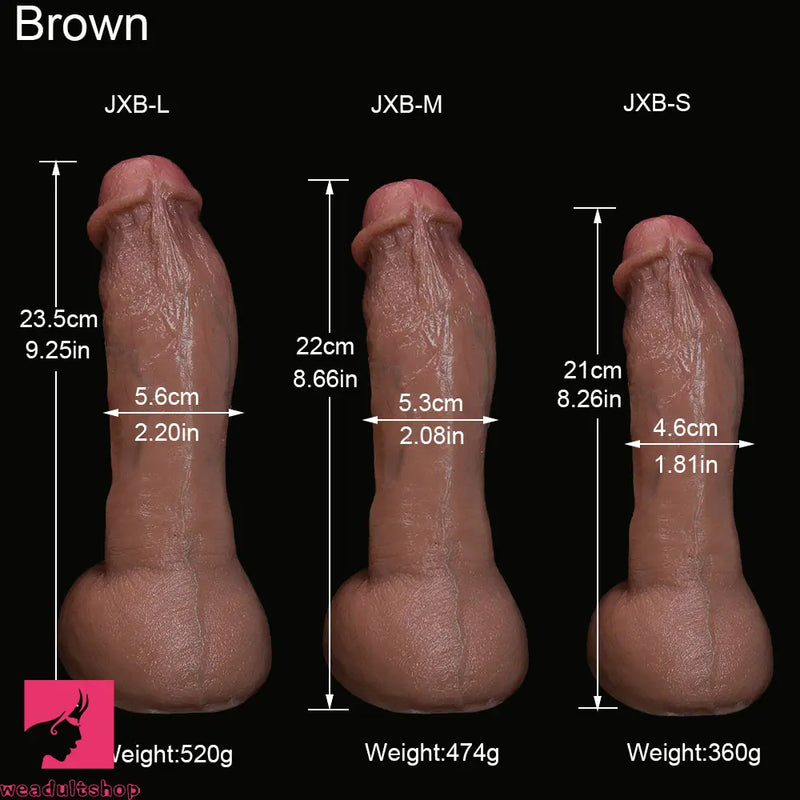 8.26in 8.66in 9.25in Real Silicone Soft Big Dildo For Clit Masturbator