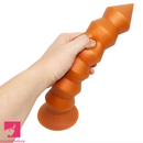 9.84in 11.81in 13.78in Thread Spire Large Soft Cock Anal Butt Plug Dildo