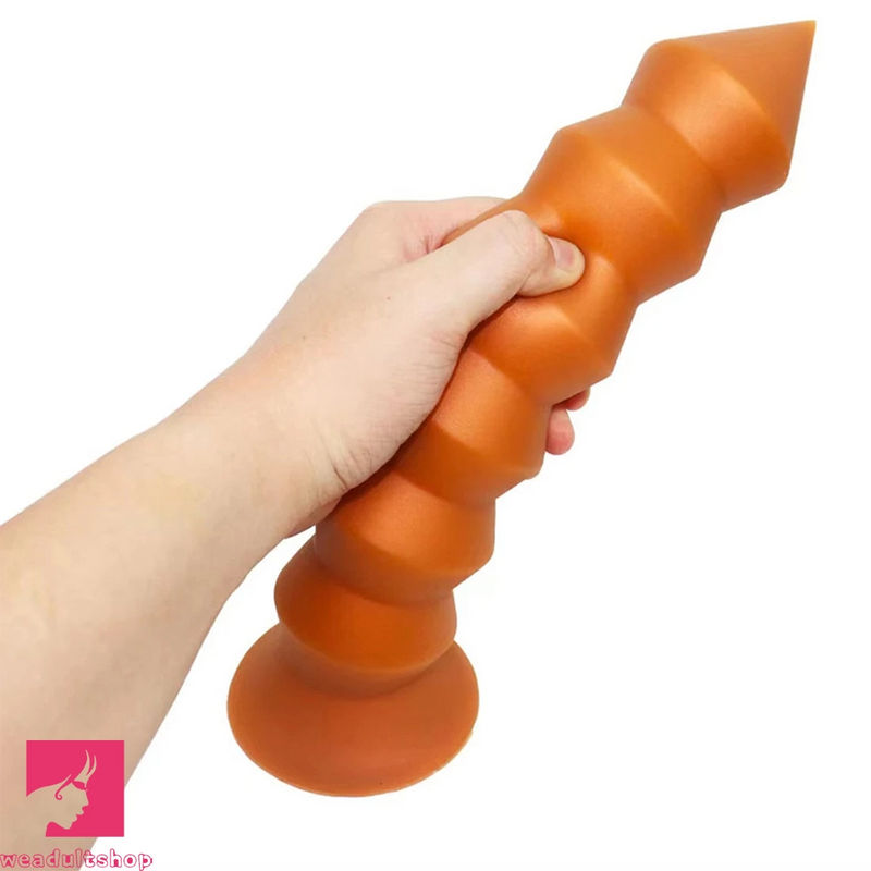 9.84in 11.81in 13.78in Thread Spire Large Soft Cock Anal Butt Plug Dildo