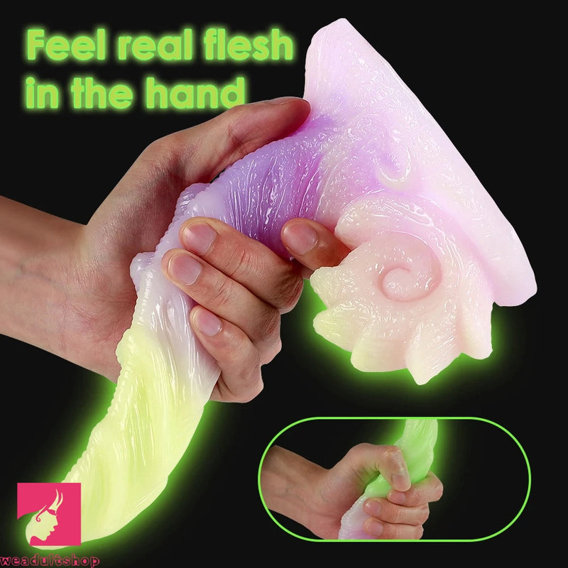 7.87in Dragon Tentacle Luminous Anal Monster Silicone Flexible Dildo