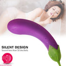 7.72in Eggplant G Spot Vibrator 7 Vibrating Modes Automatic Real Dildo