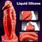 8.7in Vibrating Monster Silicone Spiked Automatic Odd Cock Dildo