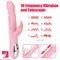 10.24in Thrusting Vibrating Heating Big Dildo With Tongue Licking Toy