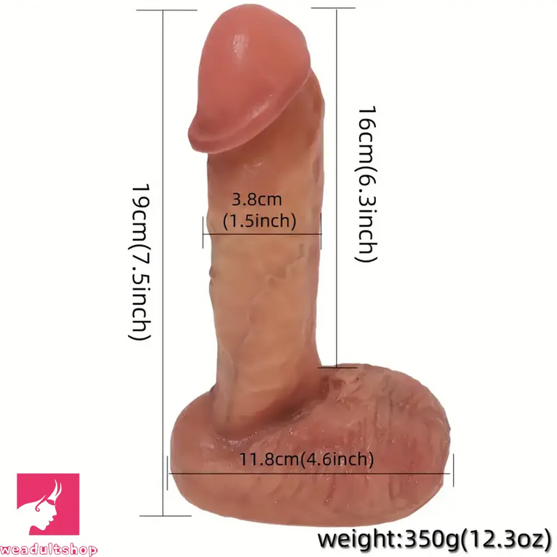 7.5in Realistic Anal Personal Massage Silicone Soft Female Dildo