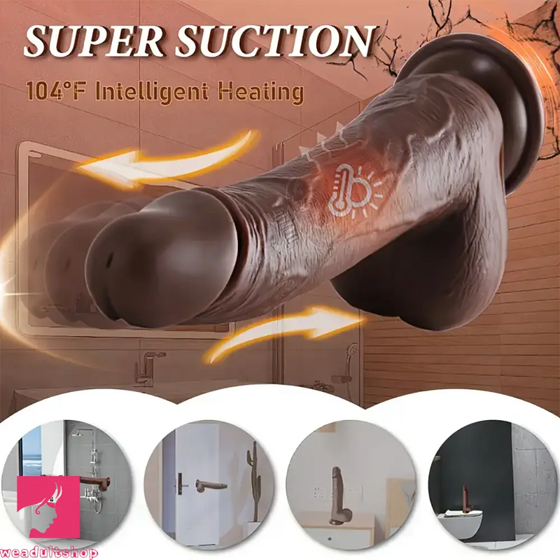 9in Thrusting Vibrating Heating Realistic Rotation Automatic Dildo