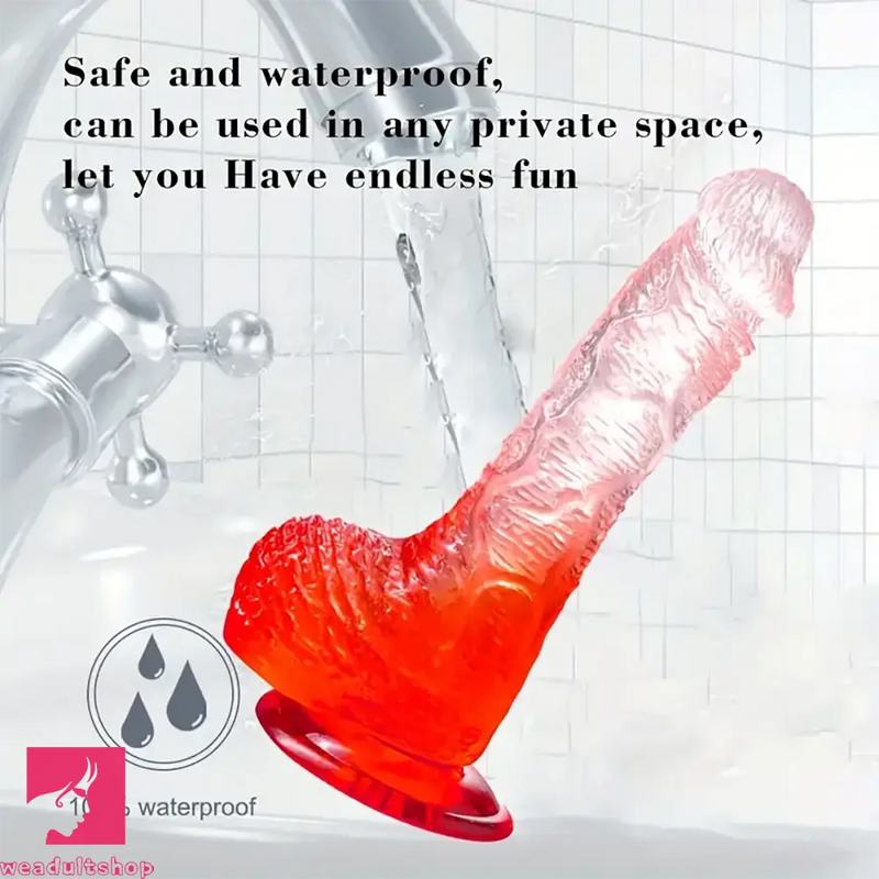 7.09in Realistic Jelly Male Dildo For G-spot Real Love Simulation Toy