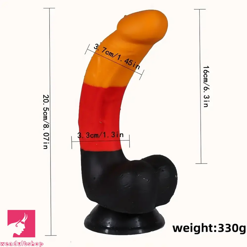 8.07in Curved Male Female Masturbation Big Dildo For Erotic Expander