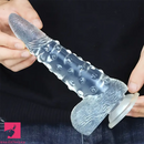 8.86in Clear Green Octopus Tentacle Spiked Big Dildo For Women Sex