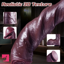 8.6in 10.2in Silicone Soft Ebony Big Dildo Flexible Masturbation Erotic Toy