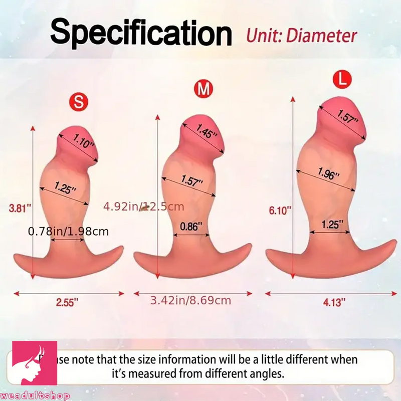 3.81in 4.92in 6.1in Small Silicone Real Soft Dildo With Anchor Base