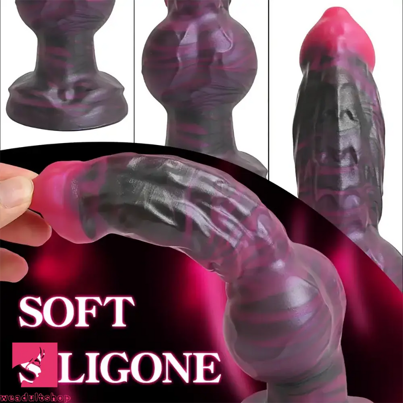 9.25in Silicone Animal Dog Big Knot Dildo For Female Love Stimulator