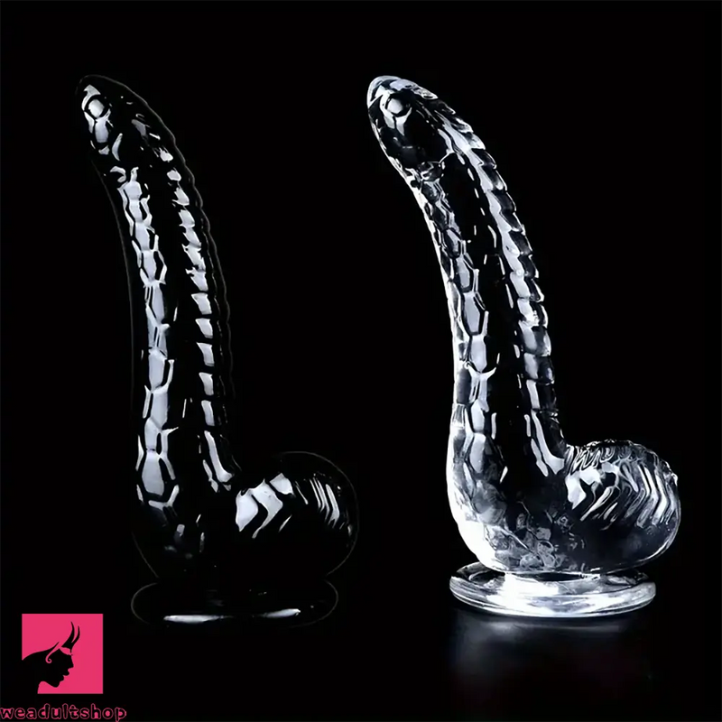 8.07in Big Snake Animal Clear Black Dildo For Couples Men Women