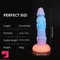 8.66in Mushroom Head Silicone Soft Glowing Luminous Knot Dildo