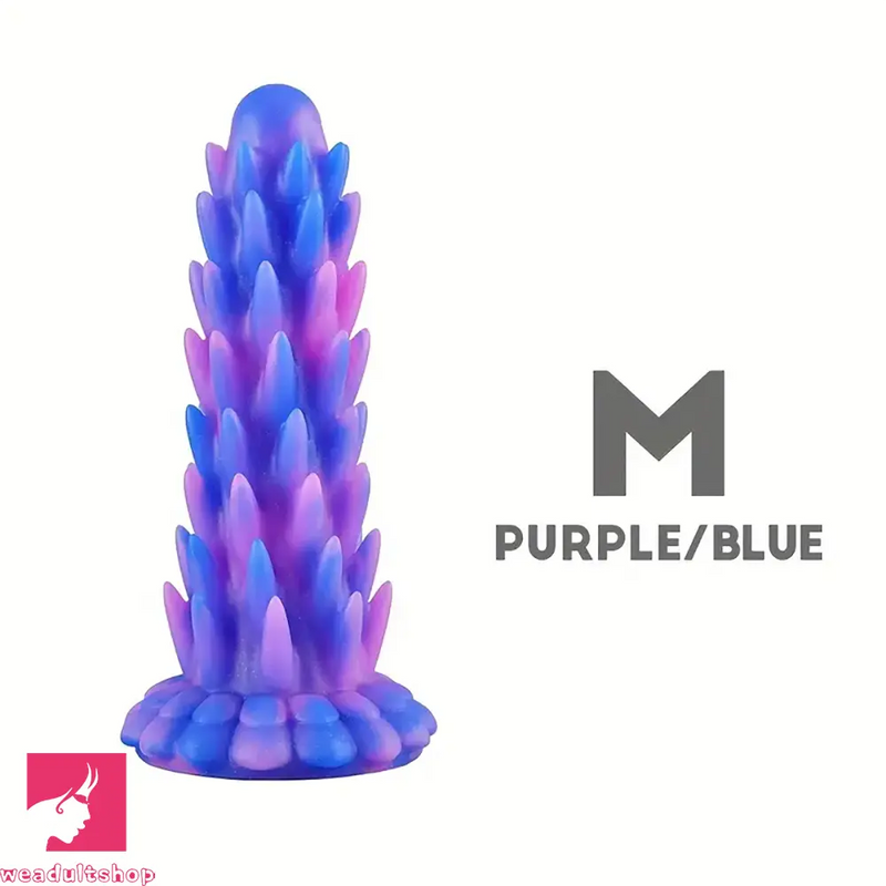 6.3in 7.48in 9.06in Colorful Luminous Hedgehog Spiked BDSM Dildo