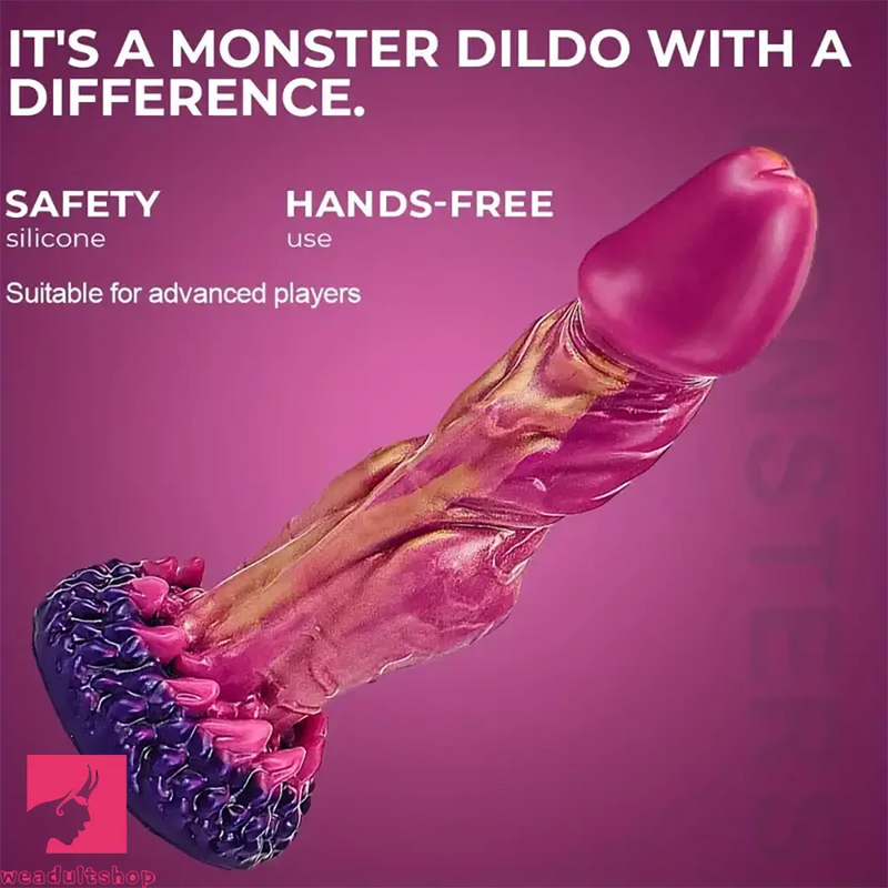 8.66in Big Monster Fantasy Silicone Soft Dildo For Couples Men